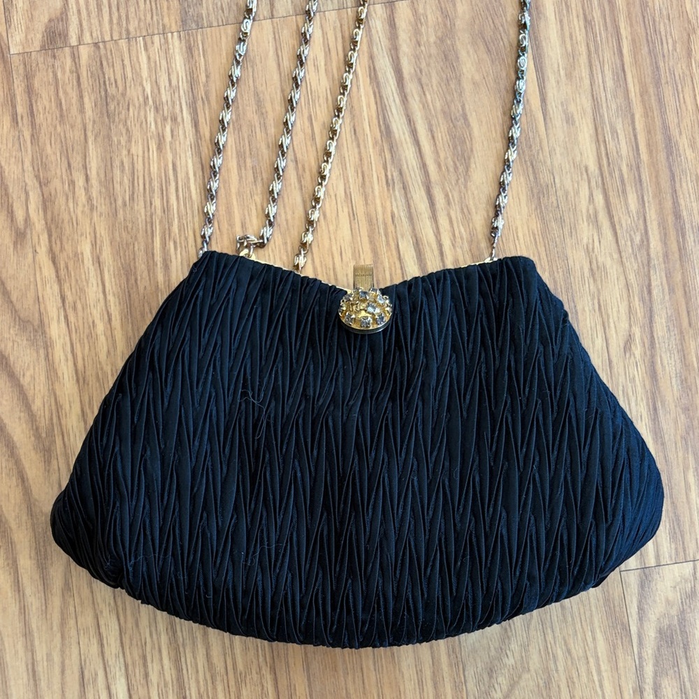 Vintage Morgan Taylor  Clutch with Gold Chain Evening Bag Purse